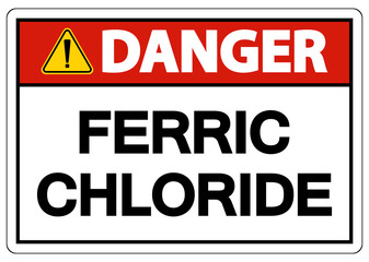 Chemical Danger Sign Ferric Chloride On White Background