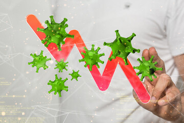 virus Futuristic wave, Futuristic data stream