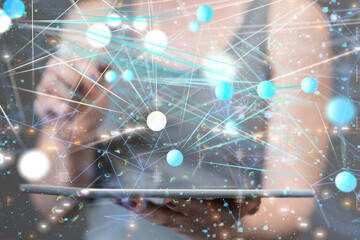Business intelligence analyst dashboard on virtual