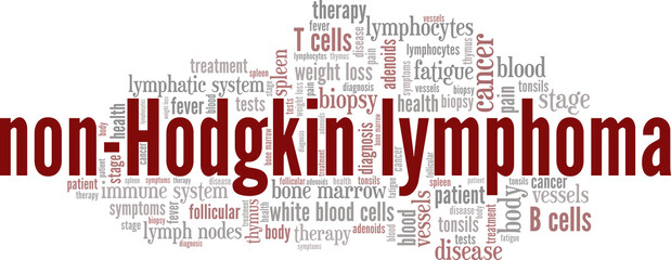 Non-Hodgkin Lymphoma conceptual vector illustration word cloud isolated on white background.