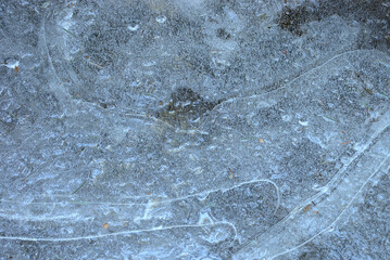 frozen water texture with bubbles inside
