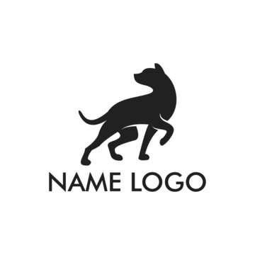 pointer dog logo design vector template