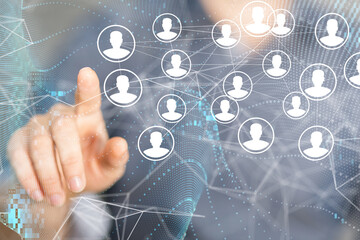 Global network. Blockchain. 3D illustration. Neural networks and artificial intelligence. Abstract