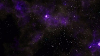 abstract purple galaxy.  Purple deep space nebula with stars.