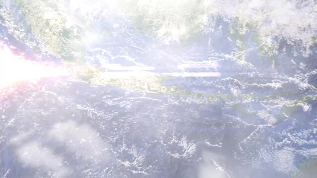 Zoom in from space and focus on Indonesia, Malang. 3D Animation. Background for travel intro. Elements of this image furnished by NASA
