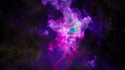 abstract purple galaxy. Purple deep space nebula with stars.