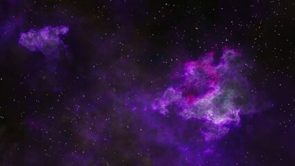 abstract purple galaxy.  Purple deep space nebula with stars.