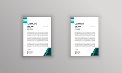 letterhead template vector, minimalist style, printing design, business template, flyer layout.