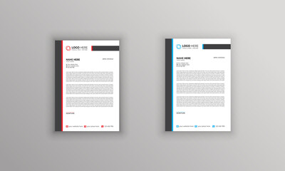 letterhead template vector, minimalist style, printing design, business template, flyer layout.