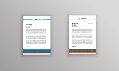 letterhead template vector, minimalist style, printing design, business template, flyer layout.