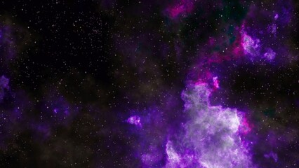 Obraz premium bright purple nebula and the glitter of stars. purple nebula and cosmic dust.