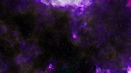 Fototapeta premium bright purple nebula and the glitter of stars. purple nebula and cosmic dust.