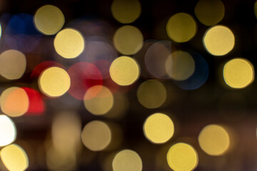 Texture of defocused light circles - bokeh effect.