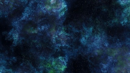 Space scene. Clear neat blue nebula with stars. Star explosion in a galaxy  free space