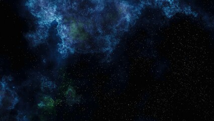 Obraz na płótnie Canvas Space scene. Clear neat blue nebula with stars. Star explosion in a galaxy free space