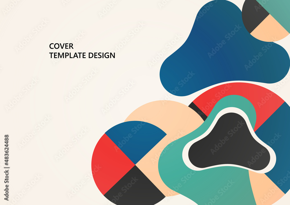 Poster abstract geometric pattern background texture for poster cover design. minimal color vector banner t