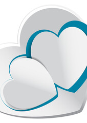 Valentine's day concept background, paper hearts. Vector. Cute love sale banner or greeting card