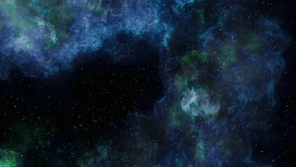 Naklejka premium Glowing huge space nebula with young stars. Universe and galaxy