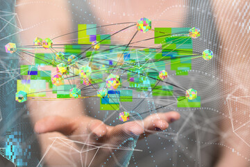 Technology background. Big data concept. Binary