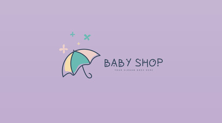 Baby Shop Logo Design Concept Template Vector for Online and Offline Business Logo