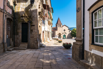 Fototapeta na wymiar street view of chaves old town, portugal