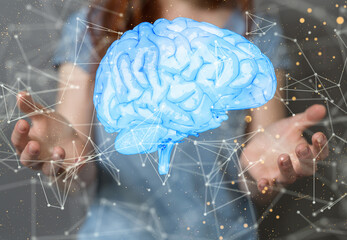 medical on hospital background, medical technology network concept
