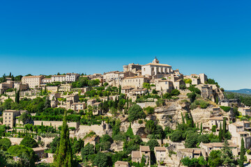 view of the Gordes village in Provence, France