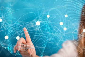 conference Digital Network and data concept 3d