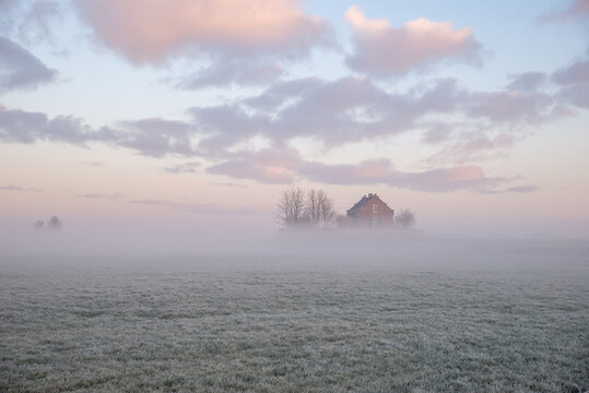 misty morning Schokland