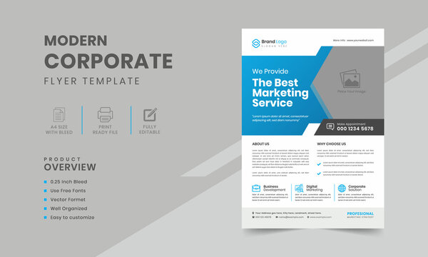 Business flyer corporate flyer brochure cover booklet layout background | Polygon shape abstract in A4 size template