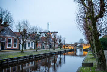 dutch windmill in Sloten