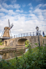 Fototapeta na wymiar dutch windmill in Friesland