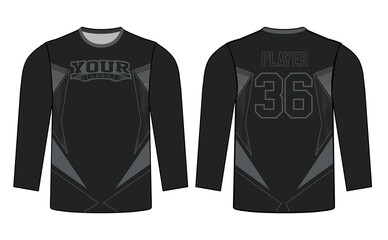Naklejka premium Sports gear long sleeves template mockup perfect fit for all sports. The designs that go on casual wear, shirts, fashions apparel, and all kinds of team uniform