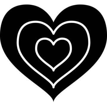 Growing Heart Glyph Icon Vector