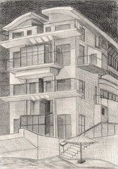 Architectural Pencil Drawing