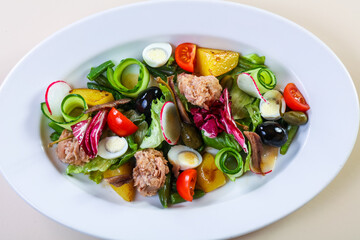 Tuna salad with vegetables