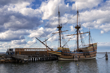 Fototapeta na wymiar The Mayflower in Plymouth Masachusetts 
