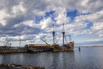 Fototapeta na wymiar The Mayflower in Plymouth Masachusetts 