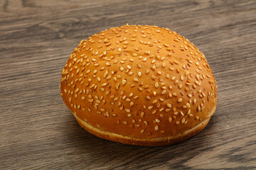 Burger bun with sesame seeds