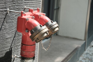 Red fire hydrant, detail