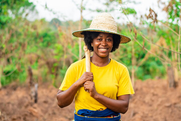 portrait of a female african farmer