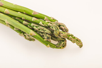 Vegan cuisine - Raw asparagus heap