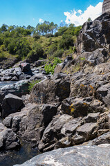 Amazing close up of a river waterfall in Cordoba