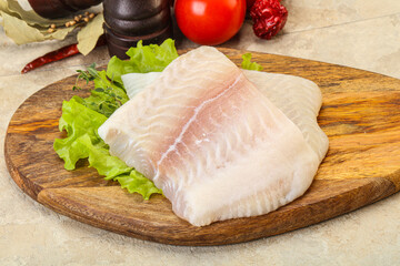Raw pangasius fillet for cooking