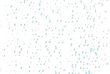 Light blue vector template with man, woman symbols.