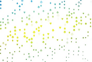 Light Blue, Yellow vector cover with symbols of gamble.