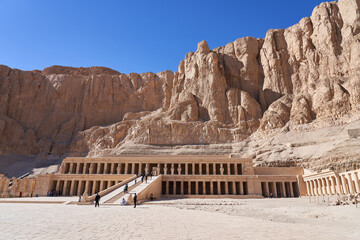 Ancient ruins of the Mortuary Temple of Hatshepsut in Luxor, Egypt