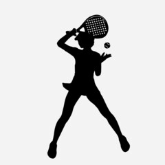 Padel Tennis Player Icon Illustration. Paddle Sport Vector Graphic Symbol Clip Art. Sketch Black Sign young man is padel tennis player jump to the ball good looking for posts and poster video