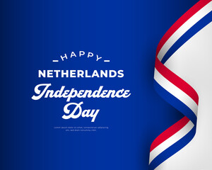 Obraz premium Happy Netherlands Independence Day July 26th Celebration Vector Design Illustration. Template for Poster, Banner, Advertising, Greeting Card or Print Design Element