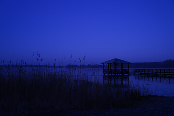 Jezioro , Polska , zachód słońca © Daniel Folek